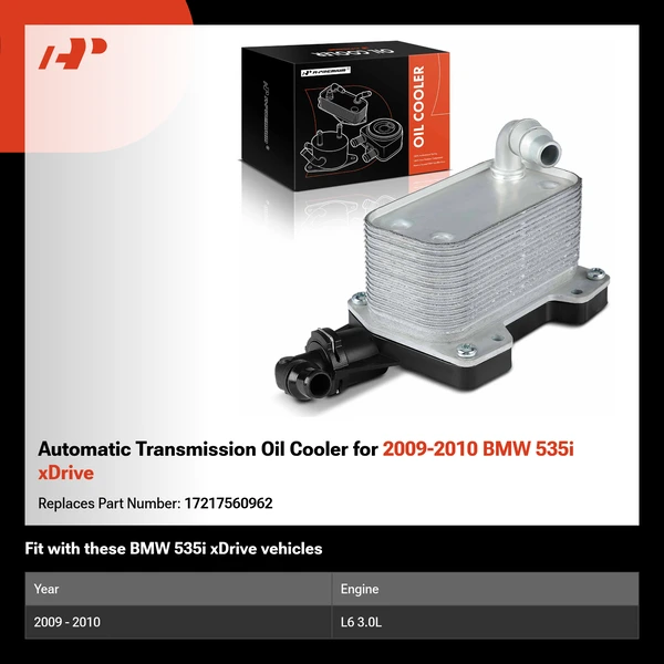 Automatic Transmission Oil Cooler for 2009-2010 BMW 535i xDrive
