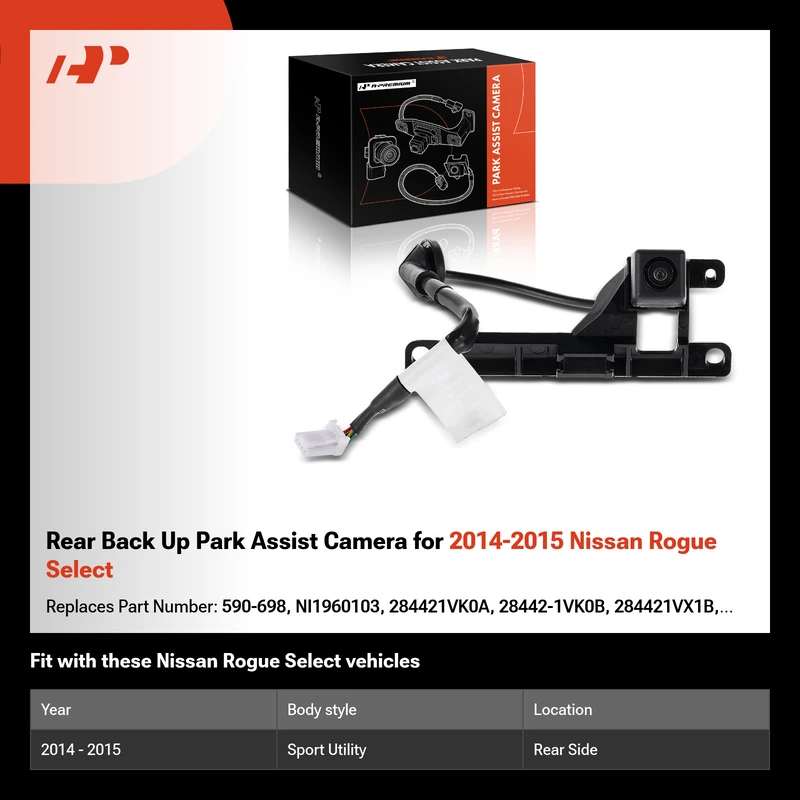Rear Back Up Park Assist Camera for 2014-2015 Nissan Rogue Select