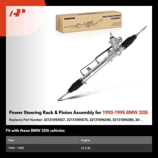 Power Steering Rack & Pinion Assembly for 1993-1995 BMW 320i