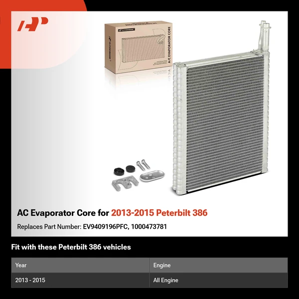 AC Evaporator Core for 2013-2015 Peterbilt 386