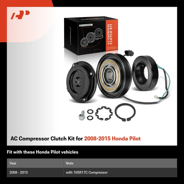 AC Compressor Clutch Kit for 2008-2015 Honda Pilot