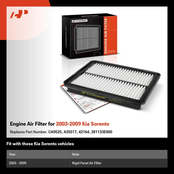Engine Air Filter for 2003-2009 Kia Sorento