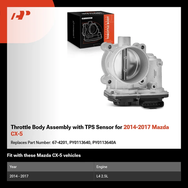 Throttle Body Assembly with TPS Sensor for 2014-2017 Mazda CX-5