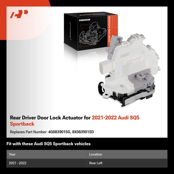 Rear Driver Door Lock Actuator for 2021-2022 Audi SQ5 Sportback