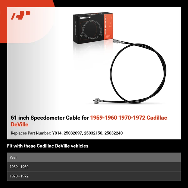 61 inch Speedometer Cable for 1959-1960 1970-1972 Cadillac DeVille
