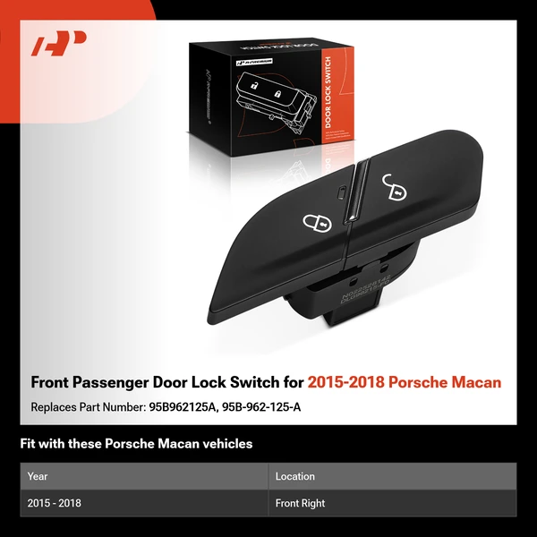 Front Passenger Door Lock Switch for 2015-2018 Porsche Macan
