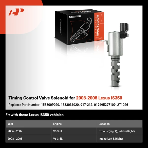 Timing Control Valve Solenoid for 2006-2008 Lexus IS350