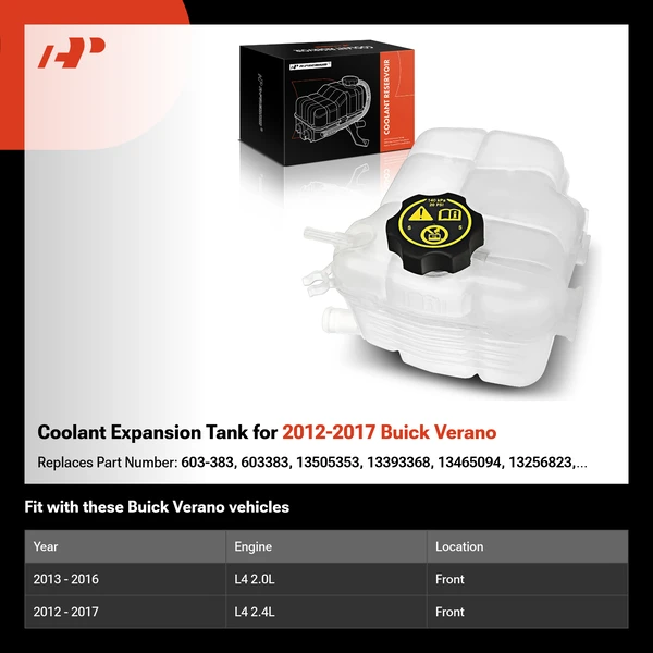 Coolant Expansion Tank for 2012-2017 Buick Verano