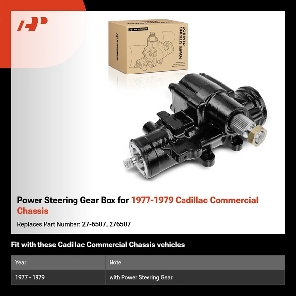 Power Steering Gear Box for 1977-1979 Cadillac Commercial Chassis