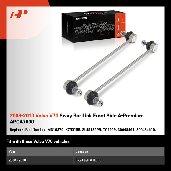 2008-2010 Volvo V70 Sway Bar Link Front Side A-Premium APCA7000