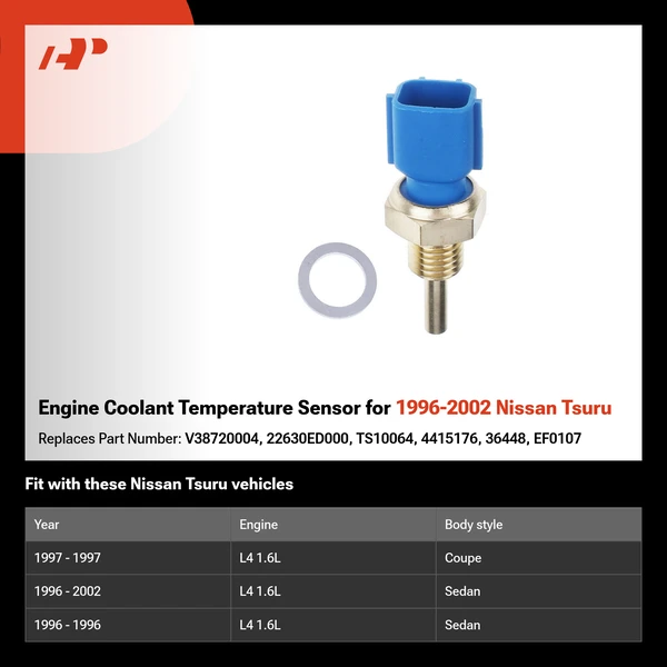 Engine Coolant Temperature Sensor for 1996-2002 Nissan Tsuru
