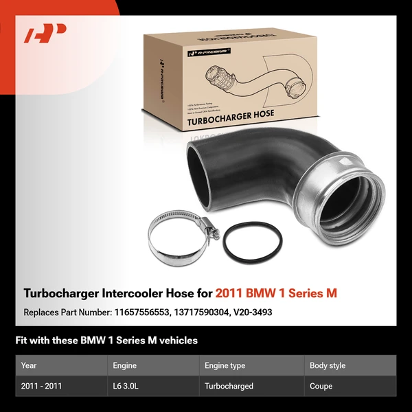 Turbocharger Intercooler Hose for 2011 BMW 1 Series M