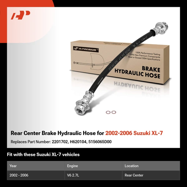 Rear Center Brake Hydraulic Hose for 2002-2006 Suzuki XL-7