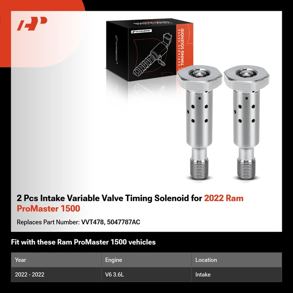 2 Pcs Intake Variable Valve Timing Solenoid for 2022 Ram ProMaster 1500