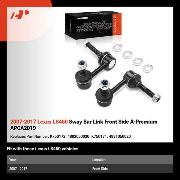 2007-2017 Lexus LS460 Sway Bar Link Front Side A-Premium APCA2019