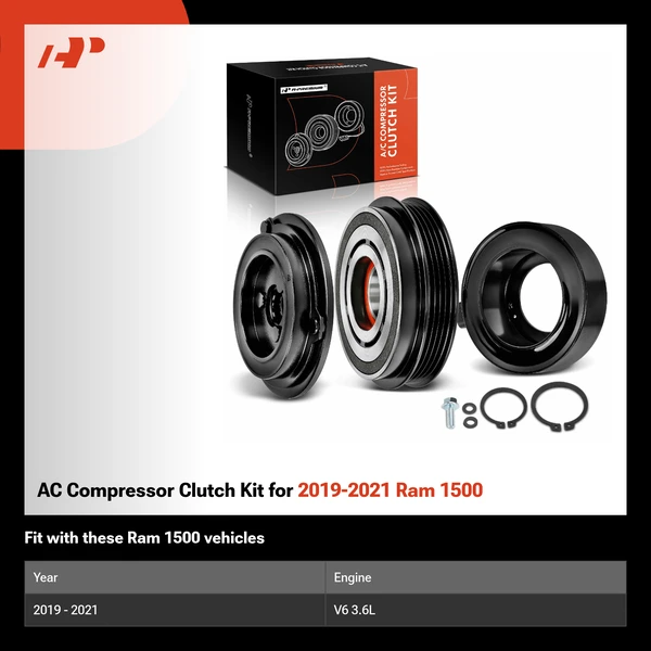 AC Compressor Clutch Kit for 2019-2021 Ram 1500