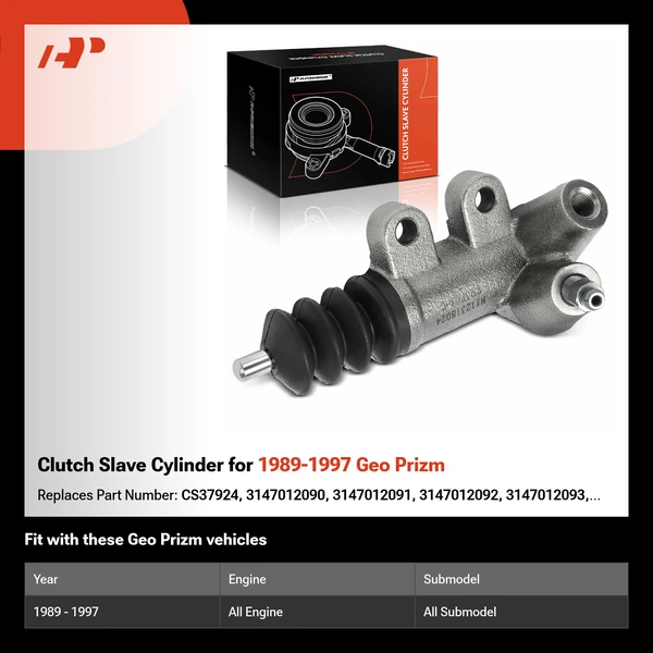 Clutch Slave Cylinder for 1989-1997 Geo Prizm