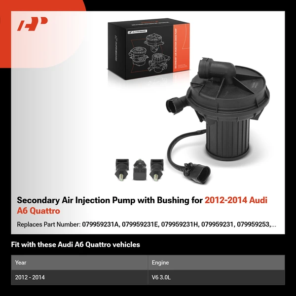 Secondary Air Injection Pump with Bushing for 2012-2014 Audi A6 Quattro