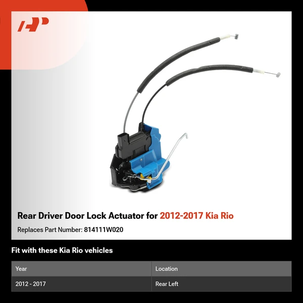 Rear Driver Door Lock Actuator for 2012-2017 Kia Rio