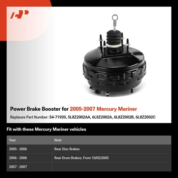 Power Brake Booster for 2005-2007 Mercury Mariner