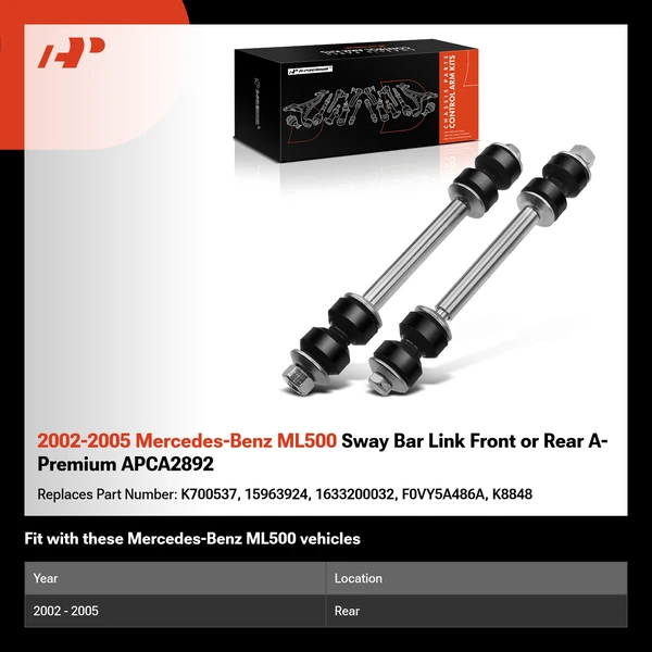 2002-2005 Mercedes-Benz ML500 Sway Bar Link Front or Rear A-Premium APCA2892