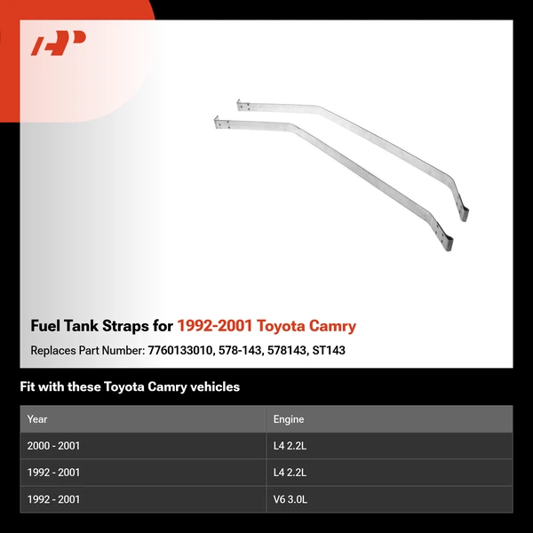 Fuel Tank Straps for 1992-2001 Toyota Camry