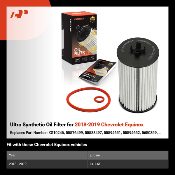 Ultra Synthetic Oil Filter for 2018-2019 Chevrolet Equinox