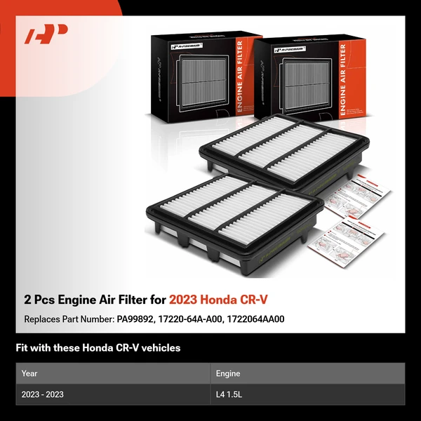 2 Pcs Engine Air Filter for 2023 Honda CR-V