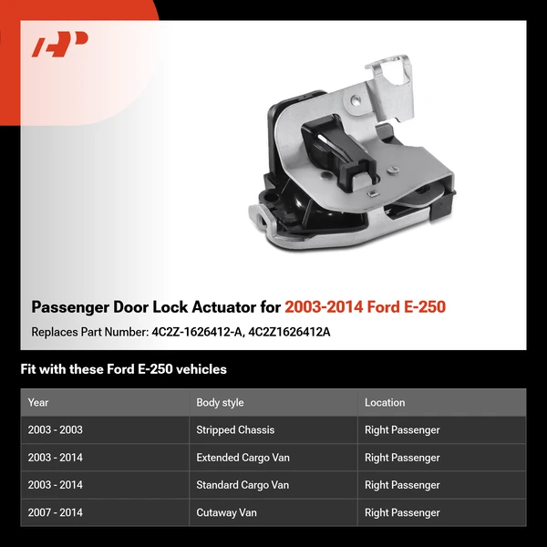 Passenger Door Lock Actuator for 2003-2014 Ford E-250