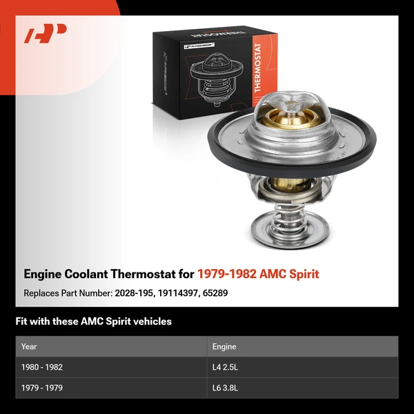 Engine Coolant Thermostat for 1979-1982 AMC Spirit