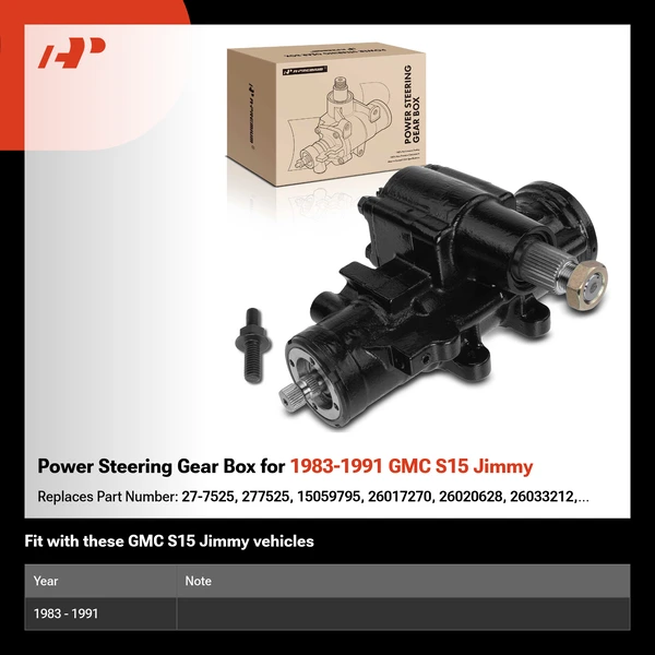 Power Steering Gear Box for 1983-1991 GMC S15 Jimmy