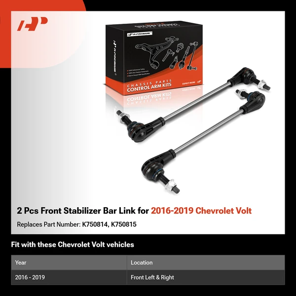 2 Pcs Front Stabilizer Bar Link for 2016-2019 Chevrolet Volt