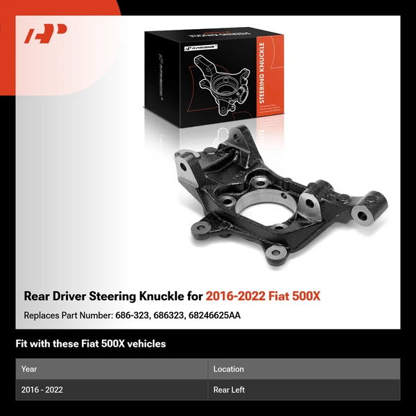 Rear Driver Steering Knuckle for 2016-2022 Fiat 500X