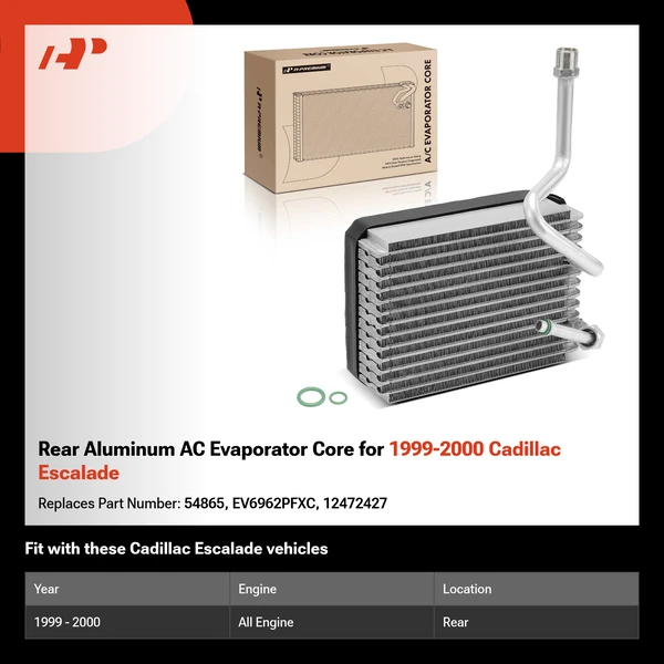 Rear Aluminum AC Evaporator Core for 1999-2000 Cadillac Escalade