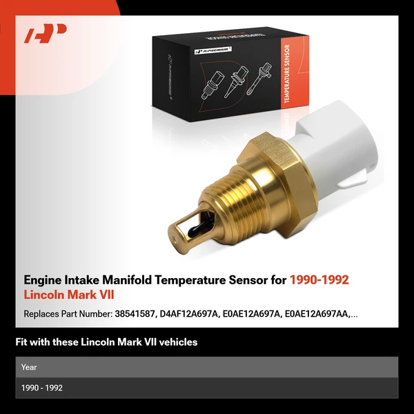 Engine Intake Manifold Temperature Sensor for 1990-1992 Lincoln Mark VII