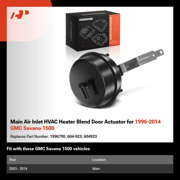 Main Air Inlet HVAC Heater Blend Door Actuator for 1996-2014 GMC Savana 1500