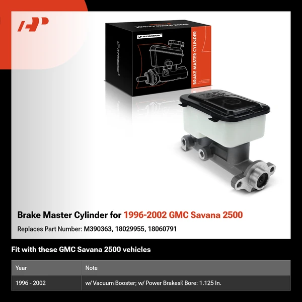 Brake Master Cylinder for 1996-2002 GMC Savana 2500