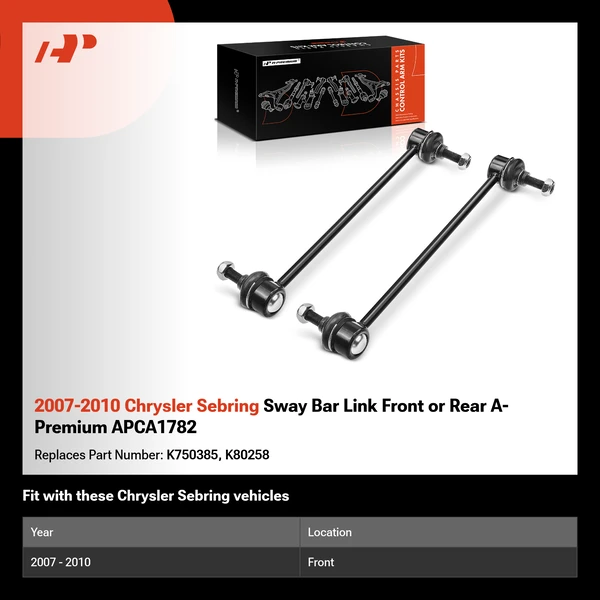2007-2010 Chrysler Sebring Sway Bar Link Front or Rear A-Premium APCA1782