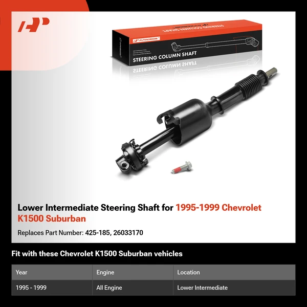 Lower Intermediate Steering Shaft for 1995-1999 Chevrolet K1500 Suburban