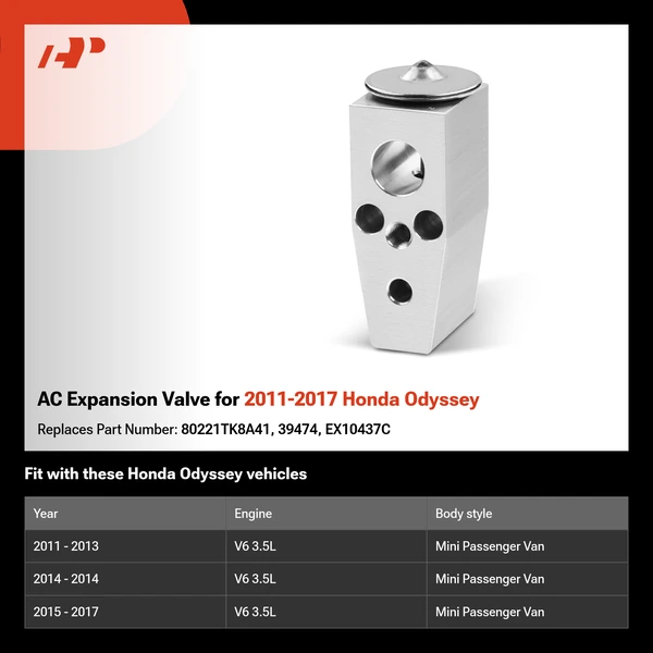 AC Expansion Valve for 2011-2017 Honda Odyssey