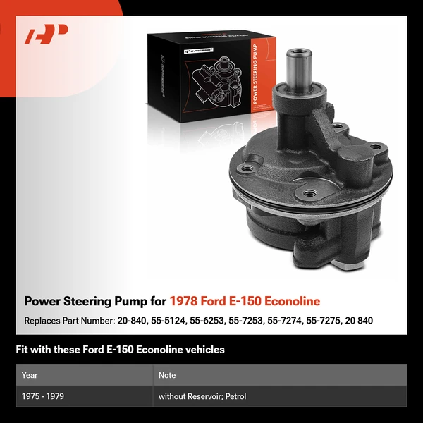 Power Steering Pump for 1978 Ford E-150 Econoline