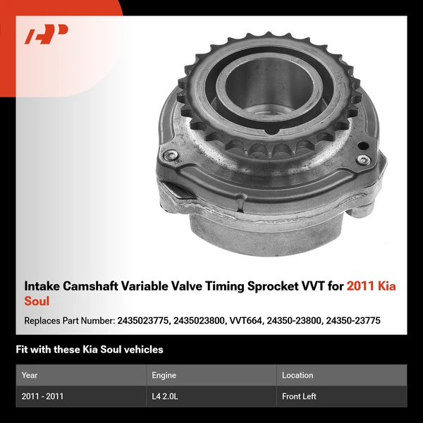 Intake Camshaft Variable Valve Timing Sprocket VVT for 2011 Kia Soul