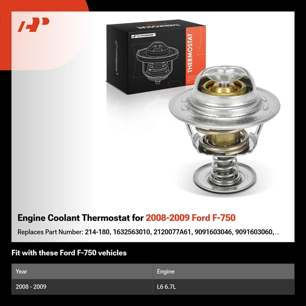Engine Coolant Thermostat for 2008-2009 Ford F-750