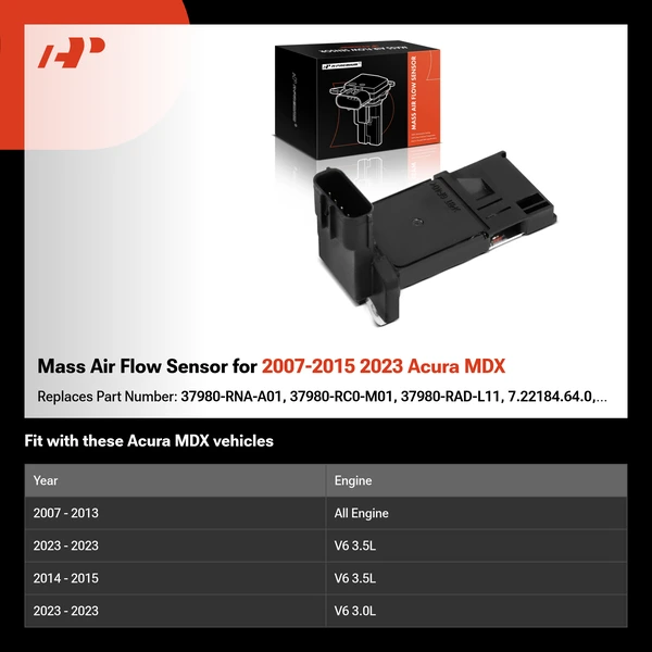 Mass Air Flow Sensor for 2007-2015 2023 Acura MDX
