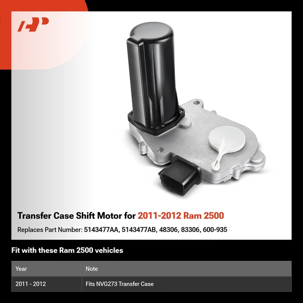 Transfer Case Shift Motor for 2011-2012 Ram 2500