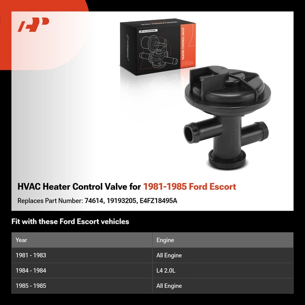 HVAC Heater Control Valve for 1981-1985 Ford Escort