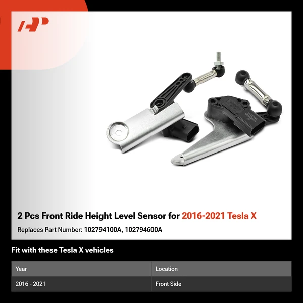 2 Pcs Front Ride Height Level Sensor for 2016-2021 Tesla X