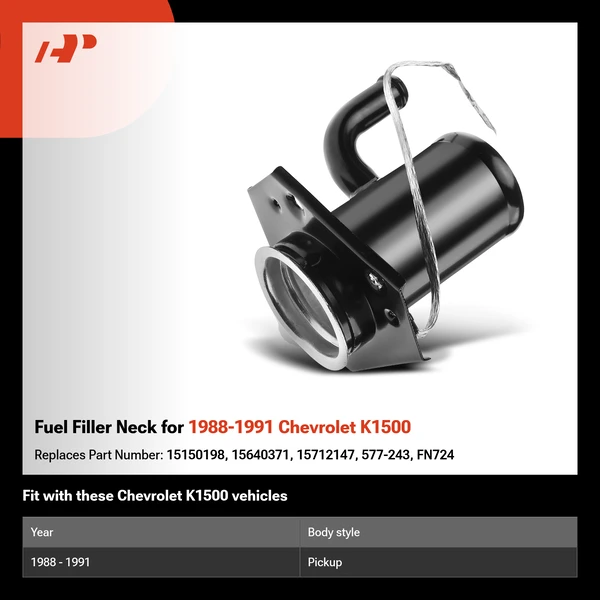 Fuel Filler Neck for 1988-1991 Chevrolet K1500