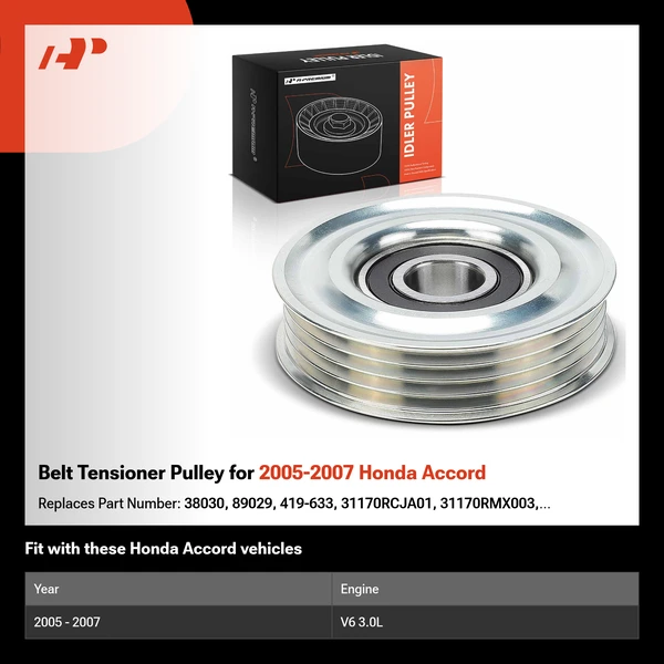 Belt Tensioner Pulley for 2005-2007 Honda Accord