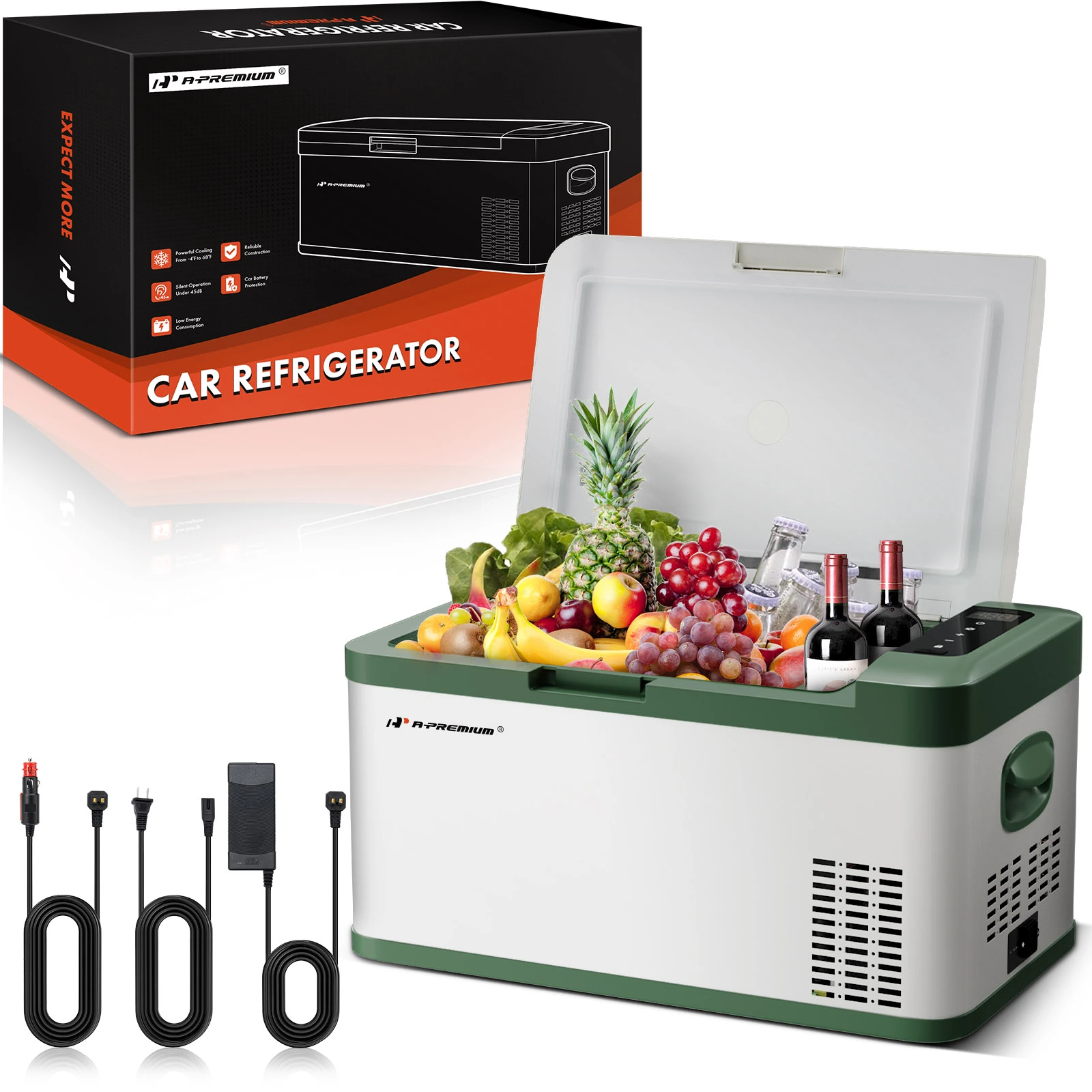 The A-premium 21QT(20.1L) 12V Cooler,Portable Car Fridge Refrigerator Cooler for Camping, Travel, Truck, Home Use Image 